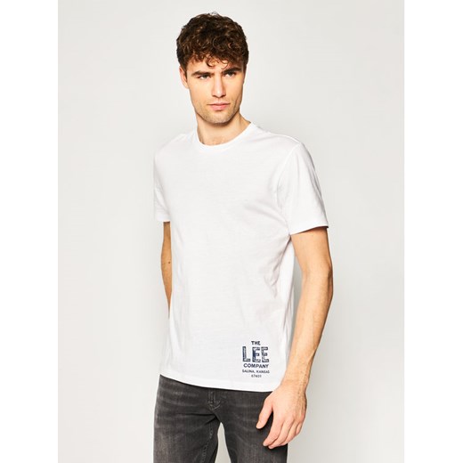 Lee T-Shirt Branded Tee L63KFQLJ Biały Regular Fit Lee XL MODIVO okazja