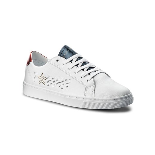 TOMMY HILFIGER Sneakersy Tommy Star Metallic Sneaker FW0FW02349 Biały Tommy Hilfiger 39 wyprzedaż MODIVO