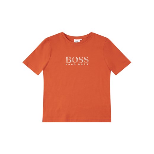 Boss T-Shirt J25E63 S Pomarańczowy Regular Fit 6A MODIVO wyprzedaż