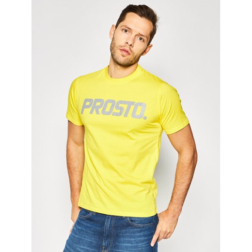 PROSTO. T-Shirt KLASYK Classic 8559 Żółty Regular Fit Prosto. L promocja MODIVO