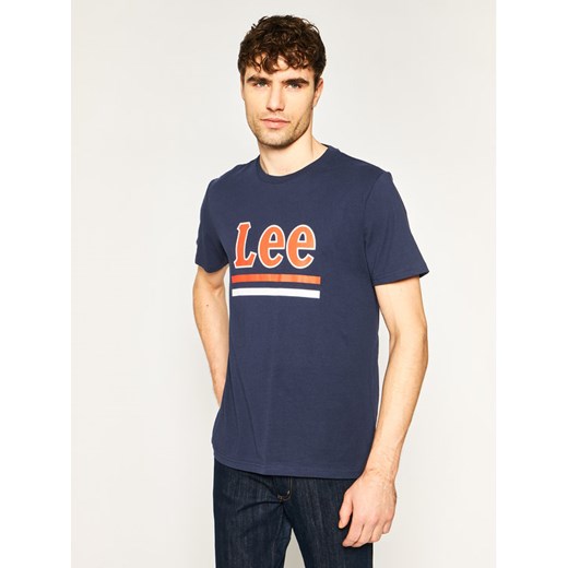 Lee T-Shirt Stripe Tee L64VFQNM Granatowy Regular Fit Lee XL MODIVO promocja