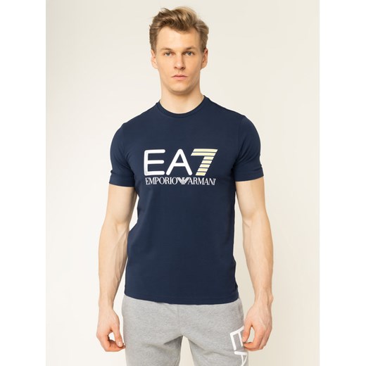 EA7 Emporio Armani T-Shirt 3HPT05 PJ03Z 1554 Granatowy Regular Fit XL okazja MODIVO