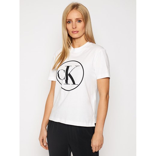 Calvin Klein Jeans T-Shirt J20J215134 Biały Regular Fit XS MODIVO