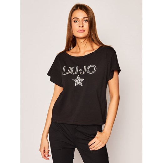 Liu Jo Beachwear T-Shirt VA0071 J5506 Czarny Regular Fit M okazja MODIVO