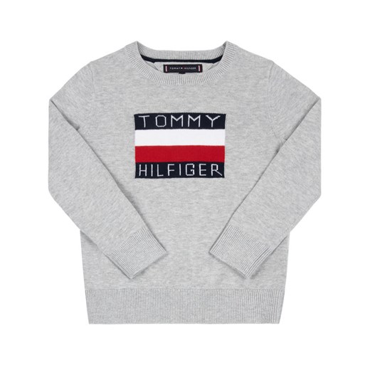 TOMMY HILFIGER Sweter Essential Logo KB0KB05447 M Szary Regular Fit Tommy Hilfiger 7 wyprzedaż MODIVO