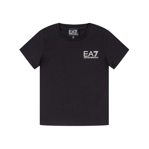 EA7 Emporio Armani T-Shirt 3HBT51 BJ02Z 1200 Czarny Regular Fit 6Y okazyjna cena MODIVO