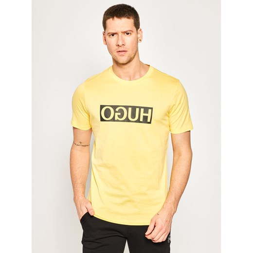 Hugo T-Shirt 50425766 Żółty Regular Fit XL promocja MODIVO