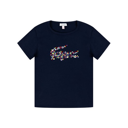 Lacoste T-Shirt TJ8172 Granatowy Regular Fit Lacoste 8A promocyjna cena MODIVO