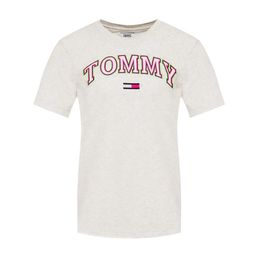 Tommy Jeans T-Shirt Neon Collegiate DW0DW07540 Szary Regular Fit Tommy Jeans XS okazja MODIVO