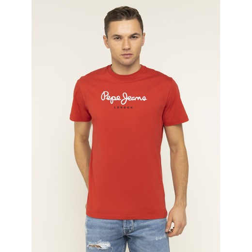 Pepe Jeans T-Shirt Eggo PM500465 Czerwony Regular Fit Pepe Jeans XL wyprzedaż MODIVO