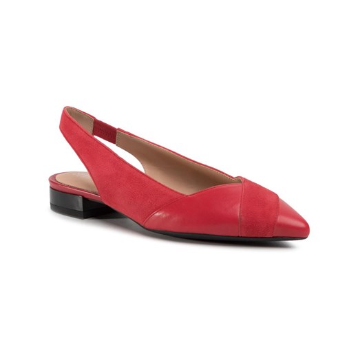 Sandały damskie czerwone Geox gładkie 