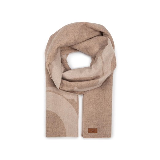 Ugg Szal W Woven Ugg Logo Scarf 18769 Beżowy 00 okazyjna cena MODIVO