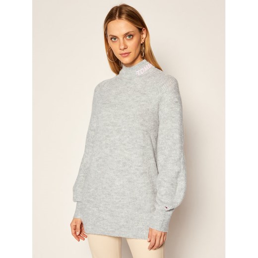 Sweter damski szary Tommy Jeans Odzież Damska EZ DTBK Sweter damski szary Tommy Jeans Odzież Damska EZ DTBK