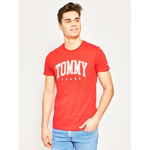 Tommy Jeans T-Shirt DM0DM06501 Pomarańczowy Slim Fit Tommy Jeans L wyprzedaż MODIVO