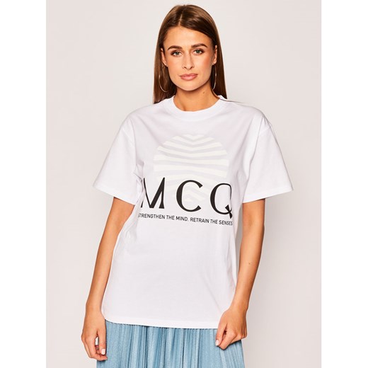 MCQ Alexander McQueen T-Shirt 583305 ROJ32 9000 Biały Regular Fit XS MODIVO wyprzedaż