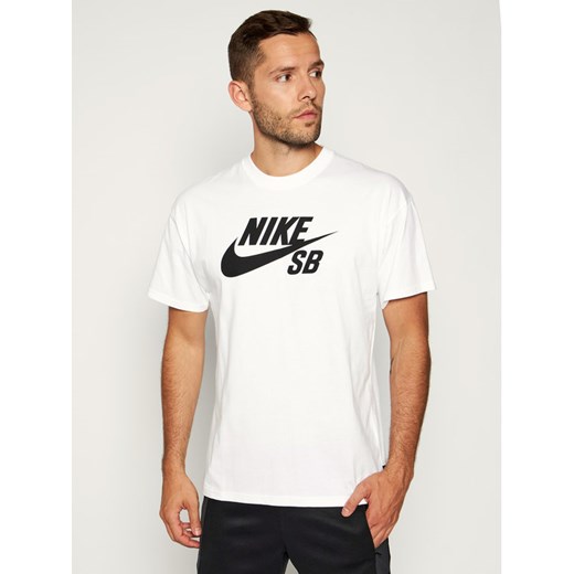 NIKE T-Shirt SB Logo Skate CV7539 Biały Loose Fit Nike XL promocyjna cena MODIVO