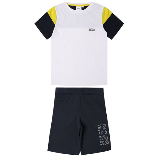 Boss Komplet t-shirt i spodenki J28076 S Kolorowy Slim Fit 12A okazja MODIVO