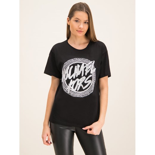 MICHAEL Michael Kors T-Shirt Embellished Logo MH95MEU97J Czarny Regular Fit Michael Michael Kors XS MODIVO promocja