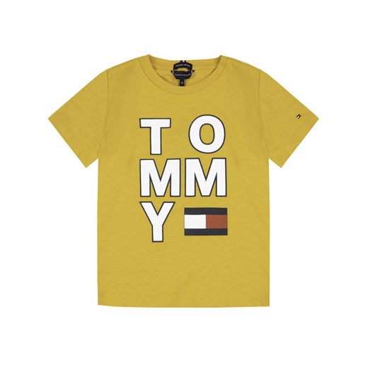 TOMMY HILFIGER T-Shirt Multi Application KB0KB05428 M Żółty Regular Fit Tommy Hilfiger 5 wyprzedaż MODIVO