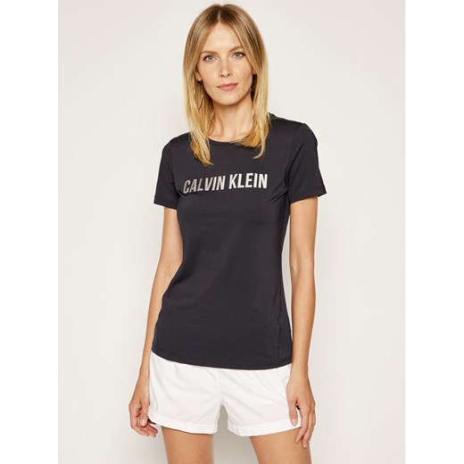 Calvin Klein Performance T-Shirt 00GWS9K157 Granatowy Slim Fit XS promocja MODIVO