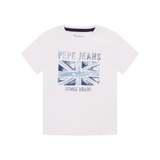 Pepe Jeans T-Shirt Anton PB502859 Biały Regular Fit Pepe Jeans 4 MODIVO wyprzedaż