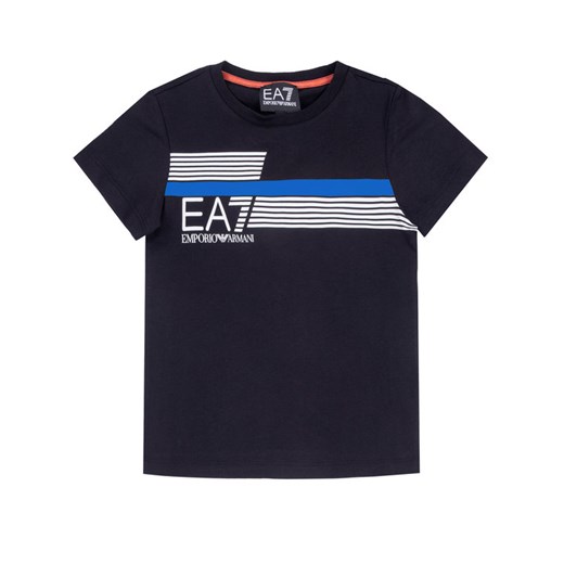 EA7 Emporio Armani T-Shirt 3HBT54 BJ7CZ 1554 Granatowy Regular Fit 8Y promocja MODIVO