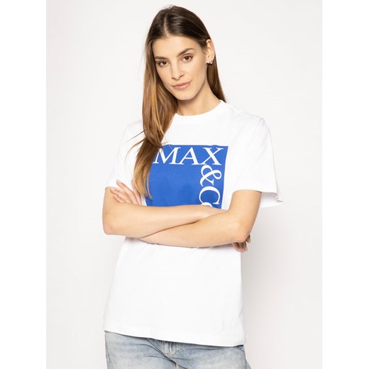 MAX&Co. T-Shirt Tee 49719620 Biały Oversize XS MODIVO okazja