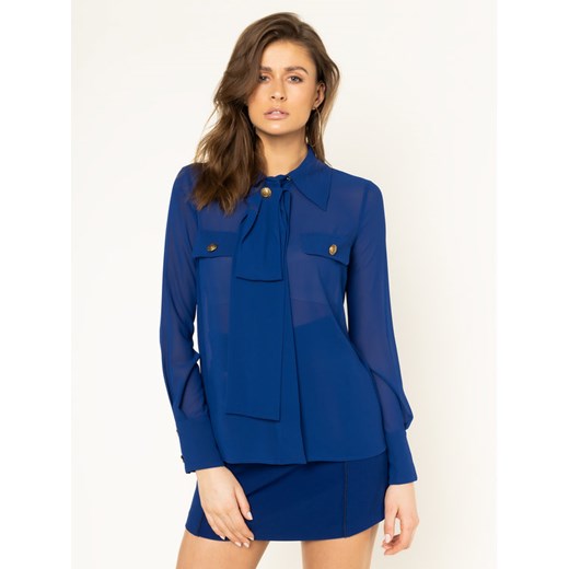 Elisabetta Franchi Koszula CA-271 01E2-V289 Granatowy Regular Fit Elisabetta Franchi 44 okazyjna cena MODIVO