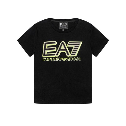 EA7 Emporio Armani T-Shirt 6HBT53 BJ7CZ 1200 Czarny Regular Fit 10Y MODIVO okazja