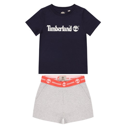 Timberland Komplet t-shirt i spodenki T27087 S Kolorowy Regular Fit Timberland 6A promocyjna cena MODIVO