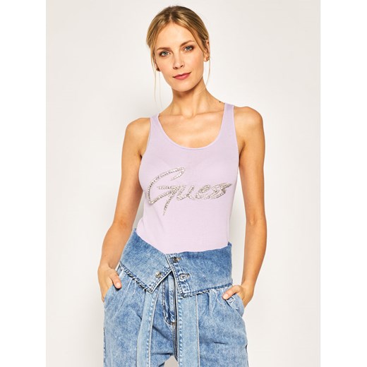 Guess Top Bebe W0GI73 K1810 Fioletowy Slim Fit Guess XS promocja MODIVO