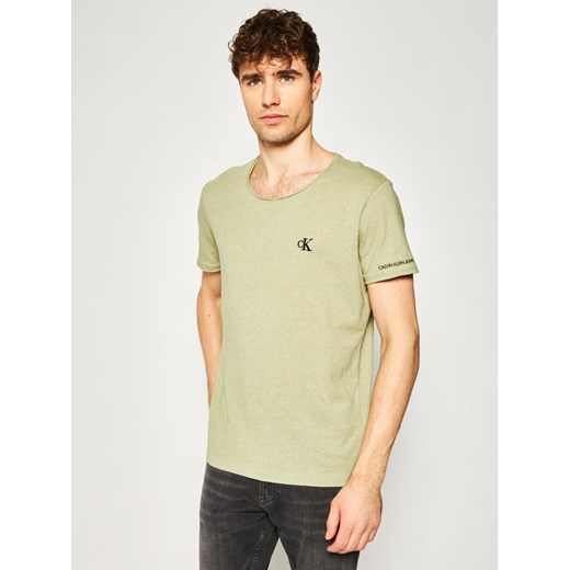 Calvin Klein Jeans T-Shirt J30J315169 Zielony Regular Fit L MODIVO okazyjna cena