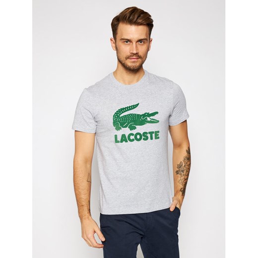 T-shirt męski Lacoste z napisami 
