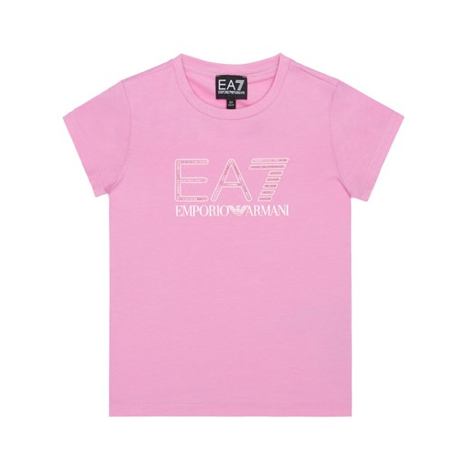 EA7 Emporio Armani T-Shirt 6HFT54 FJ5GZ 1404 Różowy Regular Fit 6Y MODIVO