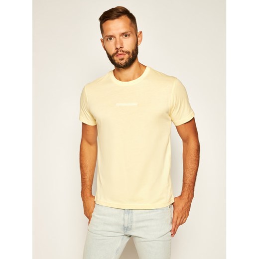 Calvin Klein Jeans T-Shirt Instit J30J315186 Żółty Regular Fit XL promocja MODIVO