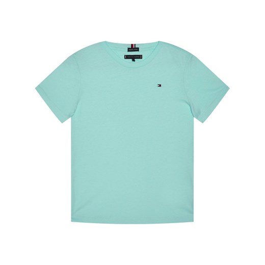 T-shirt chłopięce Tommy Hilfiger z krótkim rękawem niebieski bez wzorów 