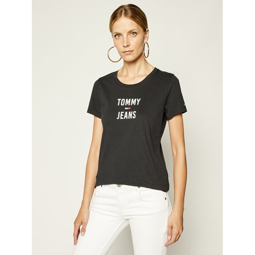 Tommy Jeans T-Shirt Square DW0DW07155 Czarny Regular Fit Tommy Jeans S promocyjna cena MODIVO