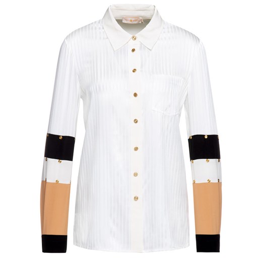 Tory Burch Koszula Shirt Patchwork Stud 60642 Biały Regular Fit Tory Burch 4 MODIVO okazyjna cena