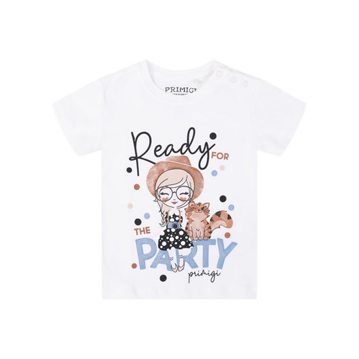 Primigi T-Shirt Party Chic 45221505 Biały Regular Fit Primigi 12M wyprzedaż MODIVO