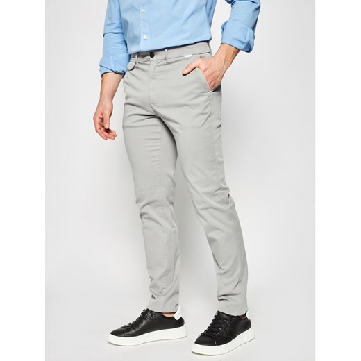 Calvin Klein Spodnie materiałowe Garmen Dye K10K104974 Szary Slim Fit Calvin Klein 32_32 wyprzedaż MODIVO