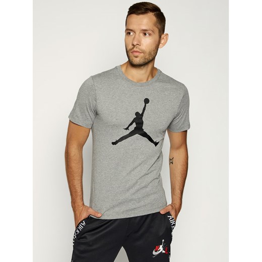 NIKE T-Shirt Jordan Jumpman Ss Crew CJ0921 Szary Regular Fit Nike S okazja MODIVO