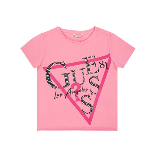 Guess T-Shirt J93I17 K82K0 Różowy Regular Fit Guess 7 promocyjna cena MODIVO