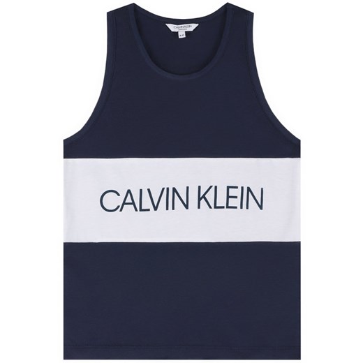 Calvin Klein Swimwear Top Tank B70B700238 Granatowy Regular Fit 14_16 okazja MODIVO