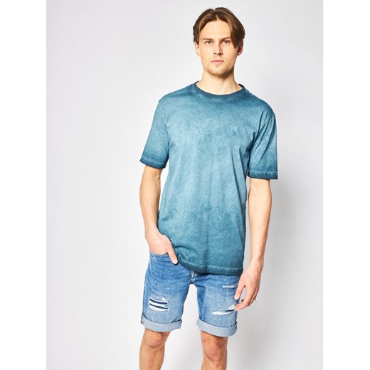Calvin Klein Jeans T-Shirt J30J314815 Niebieski Regular Fit M wyprzedaż MODIVO