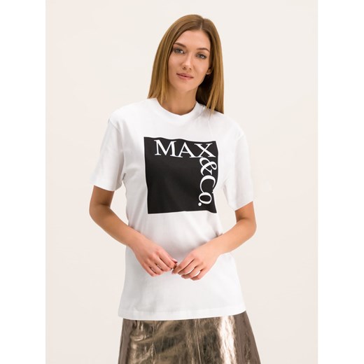 MAX&Co. T-Shirt 49749619 Biały Regular Fit XL okazja MODIVO