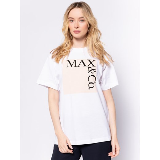 MAX&Co. T-Shirt Tee 49719620 Biały Regular Fit M MODIVO promocyjna cena