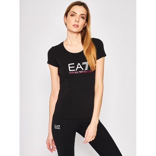 EA7 Emporio Armani T-Shirt 8NTT63 TJ12Z 0217 Czarny Slim Fit XS promocja MODIVO