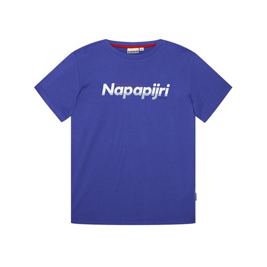 T-shirt chłopięce niebieski Napapijri z krótkim rękawem 