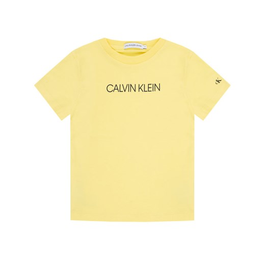 Calvin Klein Jeans T-Shirt Institutional SS IB0IB00347 Żółty Regular Fit 8 okazja MODIVO