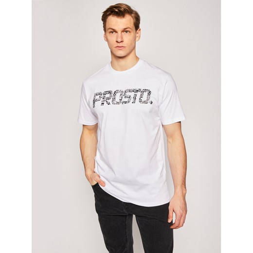 PROSTO. T-Shirt KLASYK Darkbrick 8616 Biały Regular Fit Prosto. XXL wyprzedaż MODIVO